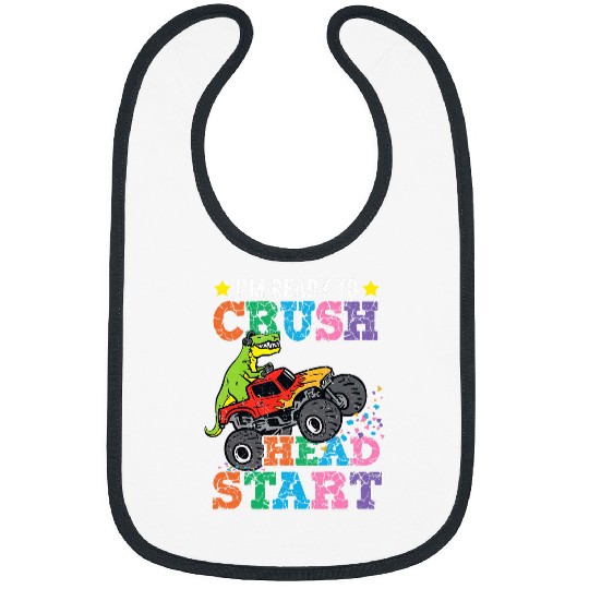 Dinosaur Pet Im Ready To Crush Head Start Dinosaur Boys Kids 1 Bibs