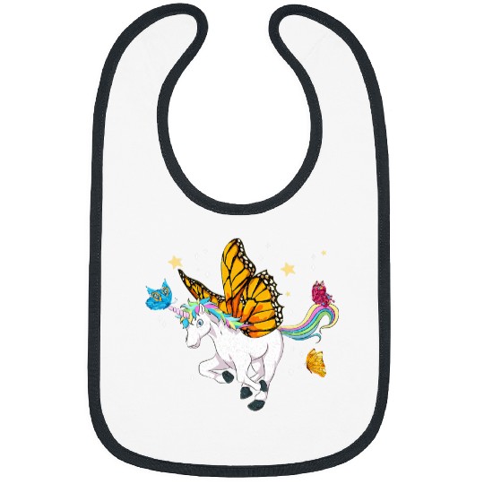 Unicorn Pet Magical Animal Lover Fantasy Butterfly Insect Bibs