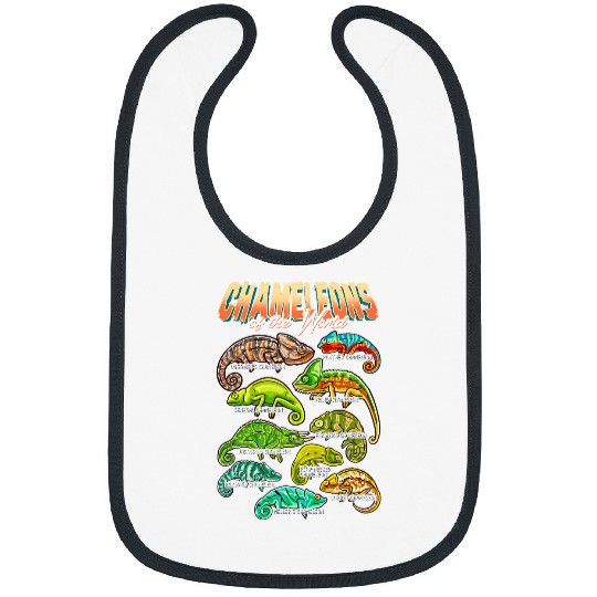 Chameleon Pet of the World Educational and Enthralling Reptile Bibs