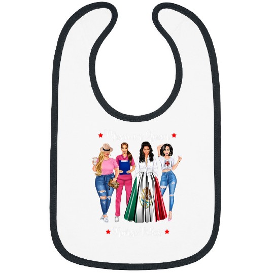 nurses Job Womens Mexican nurses Queen Mexico Surgeon Nursing Student Flag Bibs