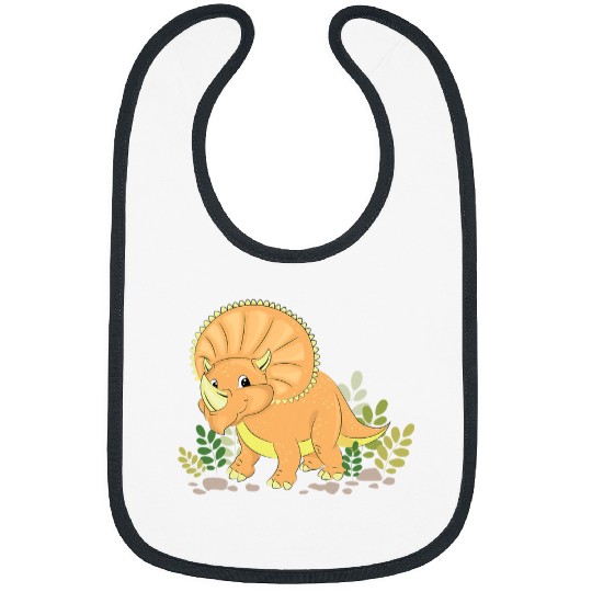 Dinosaur Pet Small Dinosaur Triceratops Dino Cartoon Design Bibs