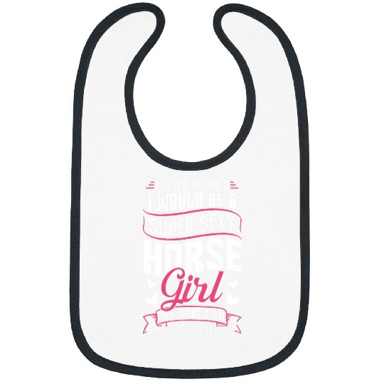 Horse Pet Lady Graphic for Women and Girl Horse Fan Bibs