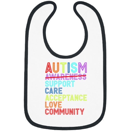 Autism Puzzle Support Care Acceptance Love Community Ally Bibs