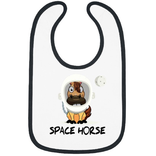 Horse Pet Space Horse Pony Astronaut Moon Stars Bibs