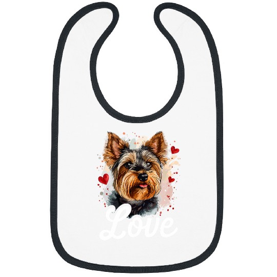 Yorkshire Pet Terrier Dog Yorkie LOVE Bibs