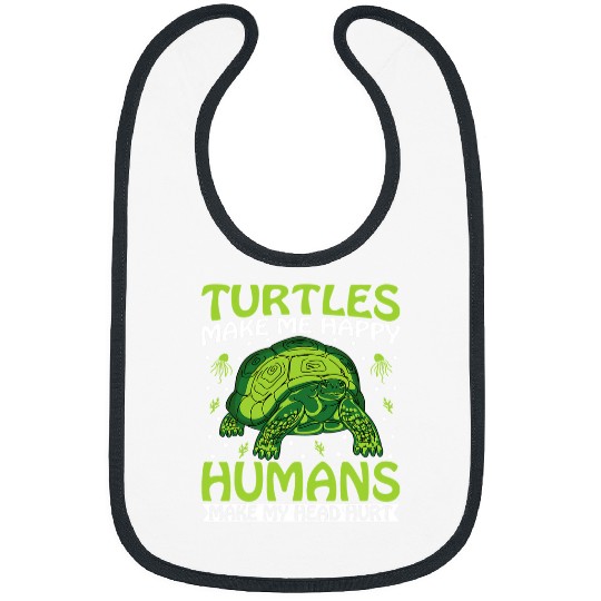 Turtle Pet Make More Happy Funny Turtles Tortoise Lover 51 Bibs