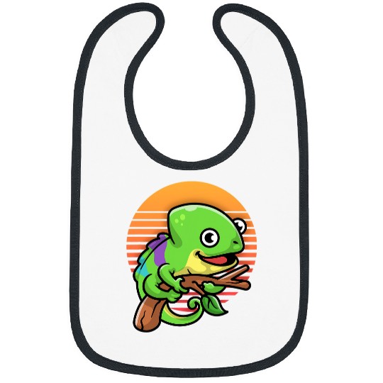 Chameleon Pet Sunset vintages Chameleon Pet Reptile Lover Lizard Bibs