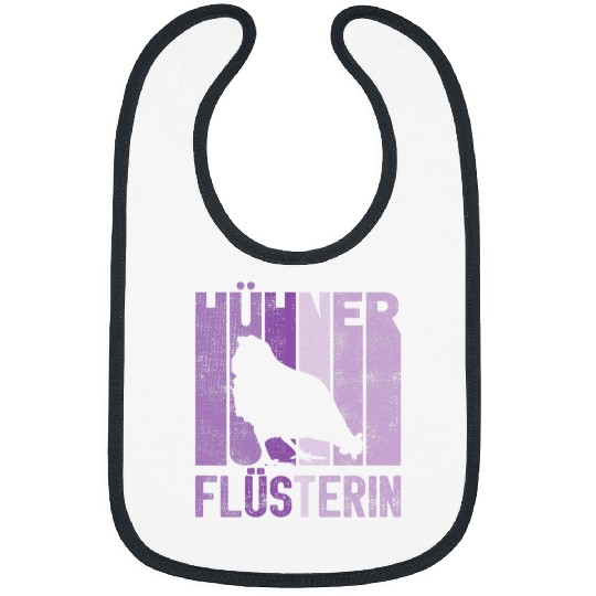 Chicken Pet Retro Chickens Whisper Funny Farmer Purple Chicken Bibs