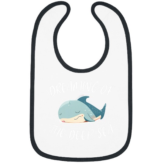 Shark Pet Dreaming Of The Deep Sea Design For Shark Lovers Marine Life Bibs