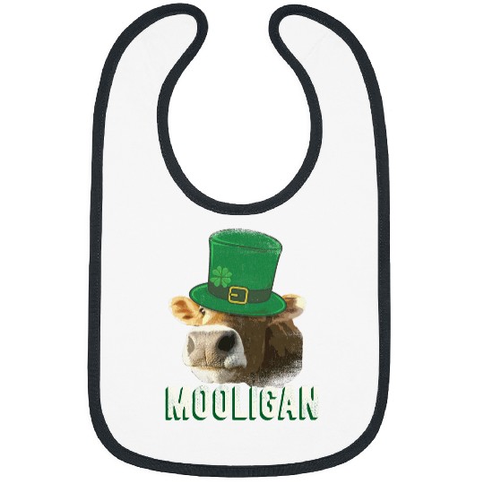 Cow Pet Funny St Patricks Day Hooligan Mooligan Cow St Paddy Party Bibs