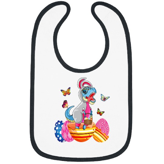 Dinosaur Pet Bunny Easter Basket Egg Hunt T rexs Toddler Girl Kid 1 Bibs