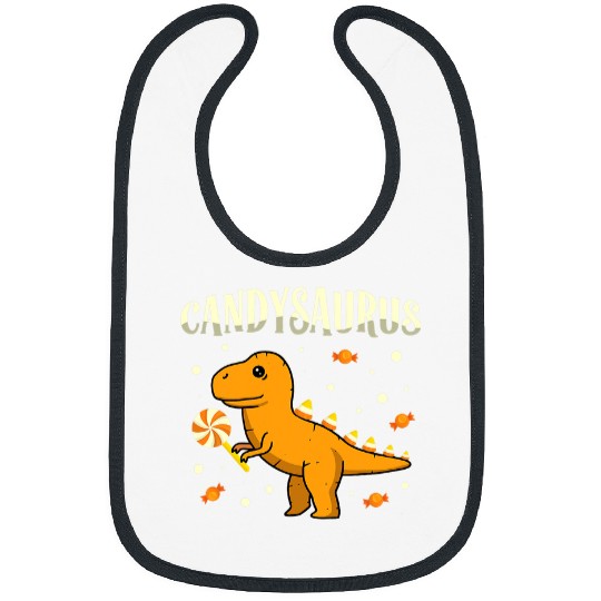 Dinosaur Pet Candysaurus Candy Corn Toddler Kid Dinosaur Halloween 2 Bibs