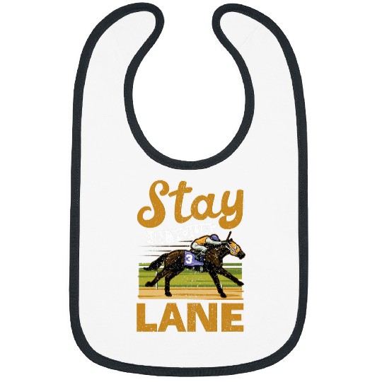 Horse Pet Stay In Your Lane Horseriding Racing Rider 4 Bibs