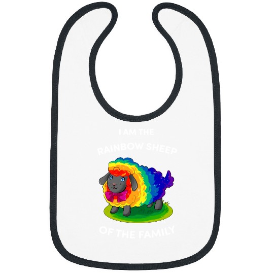 Sheep Pet Rainbow Sheep LGBT Pride Gay Lesbian Flag Gift405 Gay LGBTQ Bibs