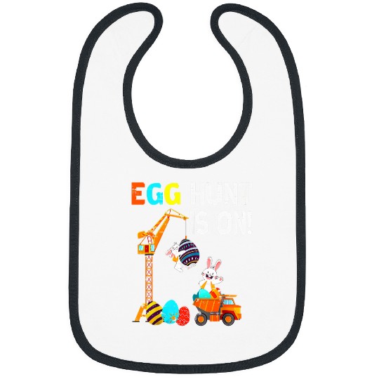 Excavator Fun Easter Excavator Bunny Egg Hunt On Farm Truck Toddler Boys 1 Bibs
