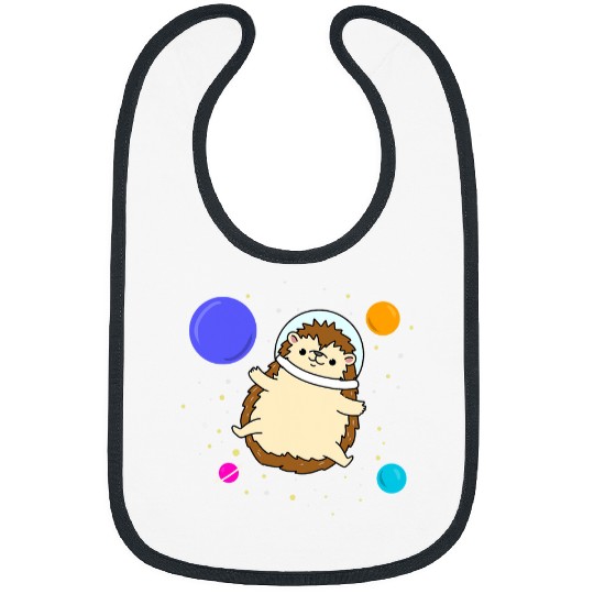 Hedgehog Pet Astronaut In Space Hedgehogs Lover Bibs