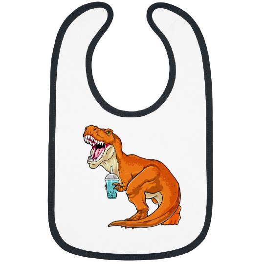 Dinosaur Pet Bubble Tea Dinosaur Boba Milk Tea Boba Dino Bobasaurus Rex Bibs