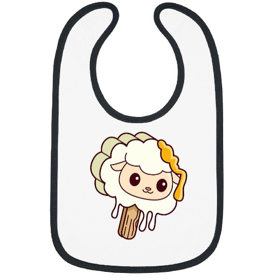 Sheep Pet Popsicle Sheep Dripping Ice Cream Lovers Bibs