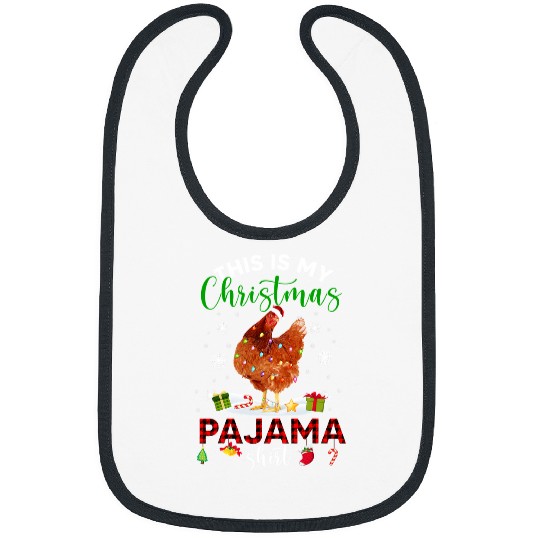 Chicken Pet Christmas Lights Funny This Is My Christmas Pajama Bibs