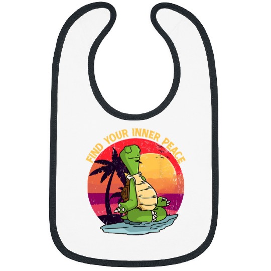 Turtle Pet Find Your Inner Peace Bibs