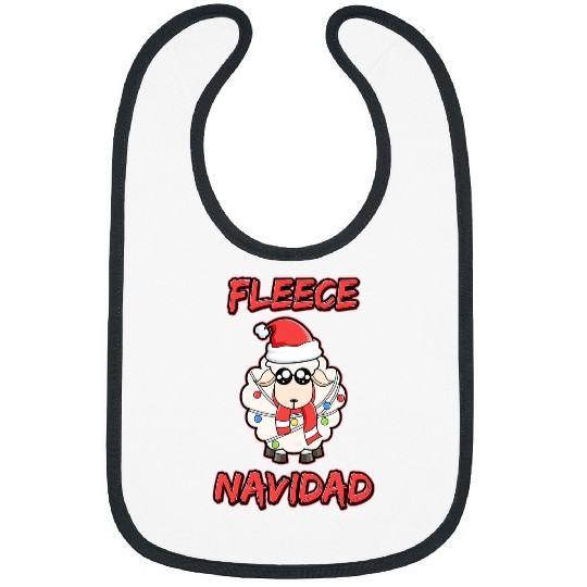 Sheep Pet Funny Fleece Navidad Feliz Navidad Sheep Wool Christmas 134 Bibs