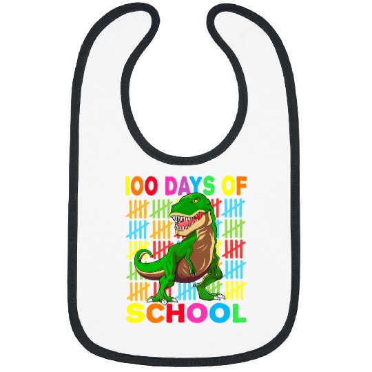 Dinosaur Pet Happy 100 Days Of School For Kids Boys Dinosaur T rexs 8 Bibs