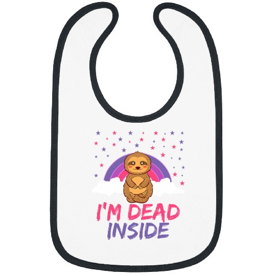Sloth Pet Im  Inside Sloth Lazy Depressed Animal Design Bibs