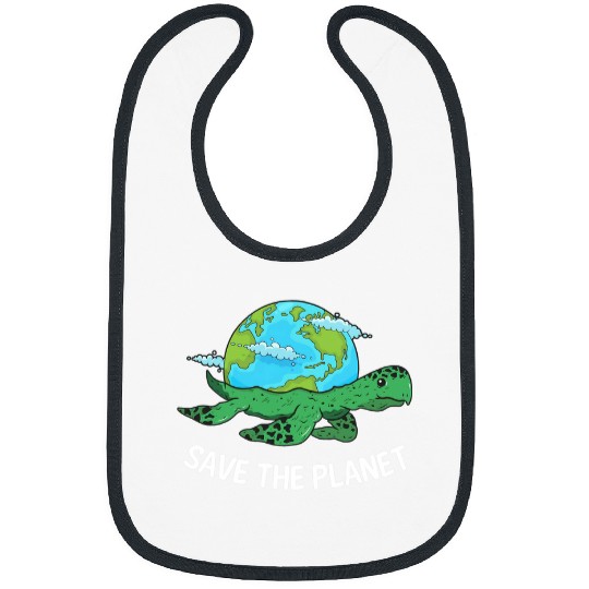 Turtle Pet Earth Day Restore Save The Planet Earth Sea Turtle Art 2 Bibs