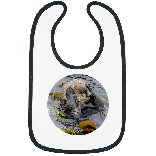 Otter Pet Swimming Pool Cute Oh No Embarrassed Sea Otter Swimming Seaotter Bibs