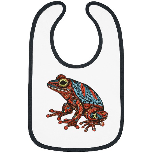 Frog Pet Native American Indian Style Art Pacific Northwest 04 Bibs