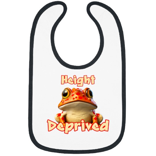 Frog Pet Height Deprived Short People Joke Saying Toad Frog Design Bibs