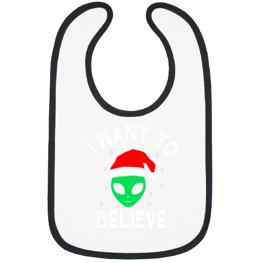 Aliens UFO I Want To Believe Alien Head Santa Hat Alien Life Form Lover 21 Bibs