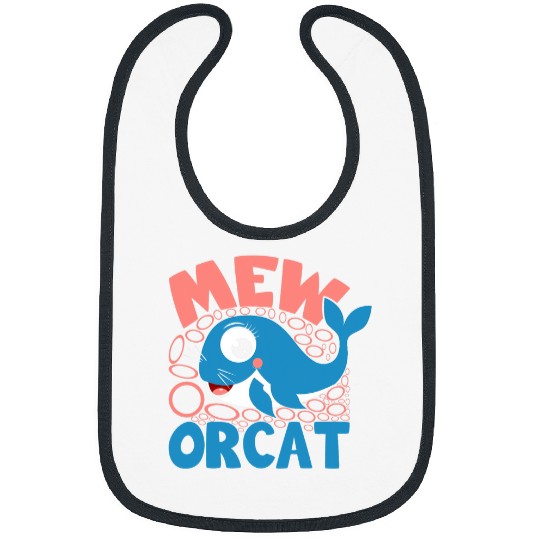 Whale Pet Mew Orcat Orca Sea Mamal Lover Pet Owner 1 Bibs