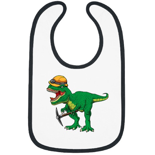Dinosaur Pet T rexs Dinosaur Coal Miner Son Gold Mineral Coal Mining Dino Bibs