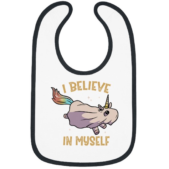 Unicorn Pet Believe In Myself ghosts Fantasy Funny Halloween Unicorn 314 Bibs