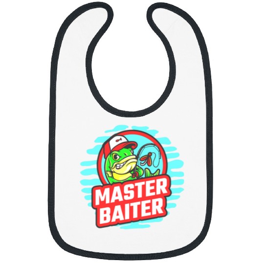 Fishing Fun MASTER BAITER Funny Fishermen Inappropriate Fishing Joke Bibs