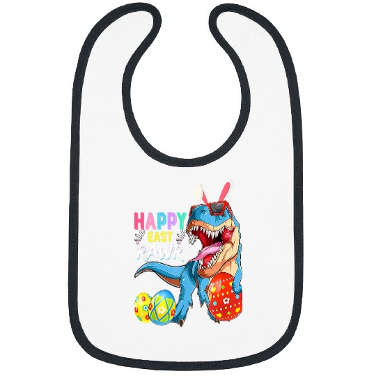 Dinosaur Pet Happy Easter Day Cute Bunny Rawr Saurus rexs Eggs 2 9 Bibs