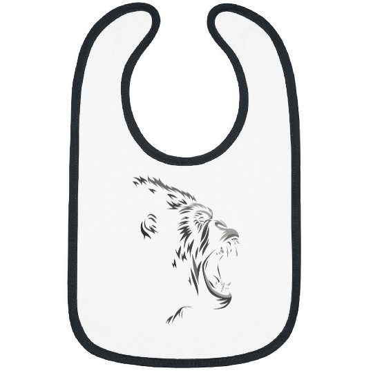 Gorilla Pet tribal Gorilla attack art Bibs