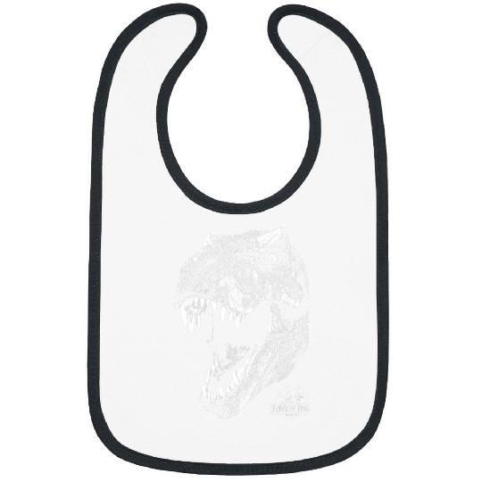 Dinosaur Pet Jurassic Park TRex White Head Roaring Bibs