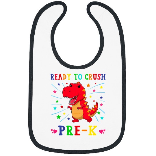 Dinosaur Pet Ready to Crush PREK Funny Dinosaur rexs Back to School 1 Bibs