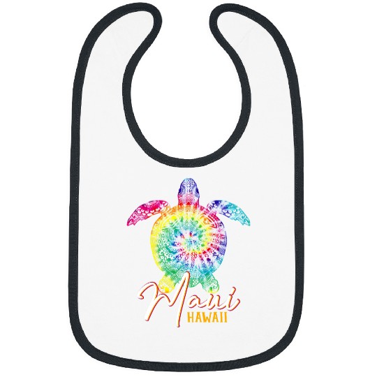 Turtle Pet Maui Tie Dye Sea Turtle Hawaii Matching Family Vacation Bibs