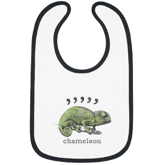 Chameleon Pet Trendy Comma Chameleon Data Humor Bibs