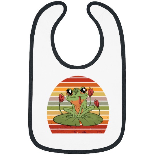 Frog Pet on lily pad Bibs
