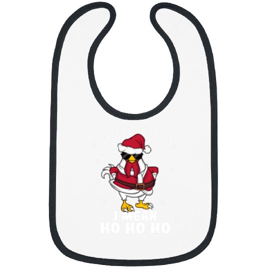 Chicken Pet Cluck Cluck Cluck I Mean Ho Ho Ho Funny Chicken Christmas Bibs