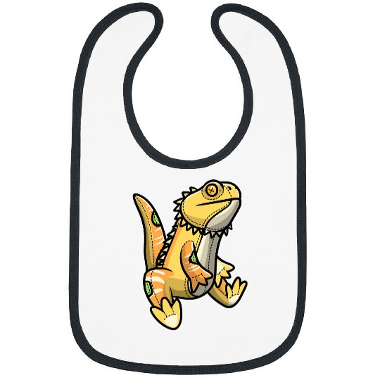 Bearded Dragon Pet Stuffed Animal Design Reptile Lizard 2 Bibs