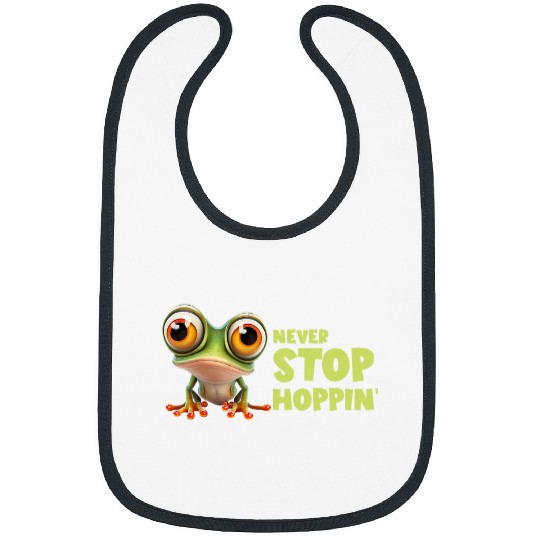 Frog Pet Never Stop Hoppin Rainforest Amphibian Red Eyed Tree Frog Bibs