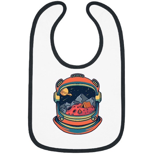 Astronaut Job Tee Helmet Space Camp Fires Galaxy Cosmos Universe Moon Stars Bibs