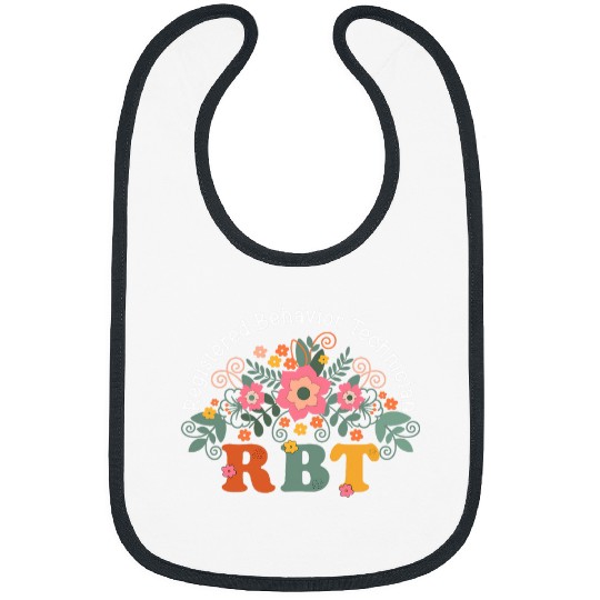 nurses Job RBT nurses Registered Behavior Technician Groovy Wildflowers Bibs