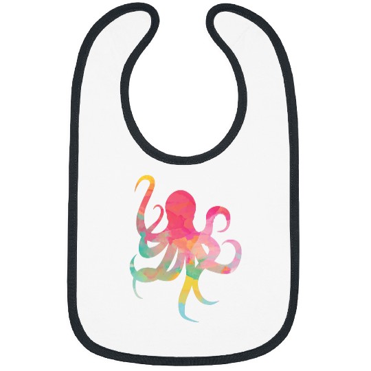 Octopus Pet Cute Colorful Octopus Art Sea Life Bibs