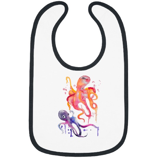 Octopus Pet art Sea Life paintings Environmentalist Conservation Bibs